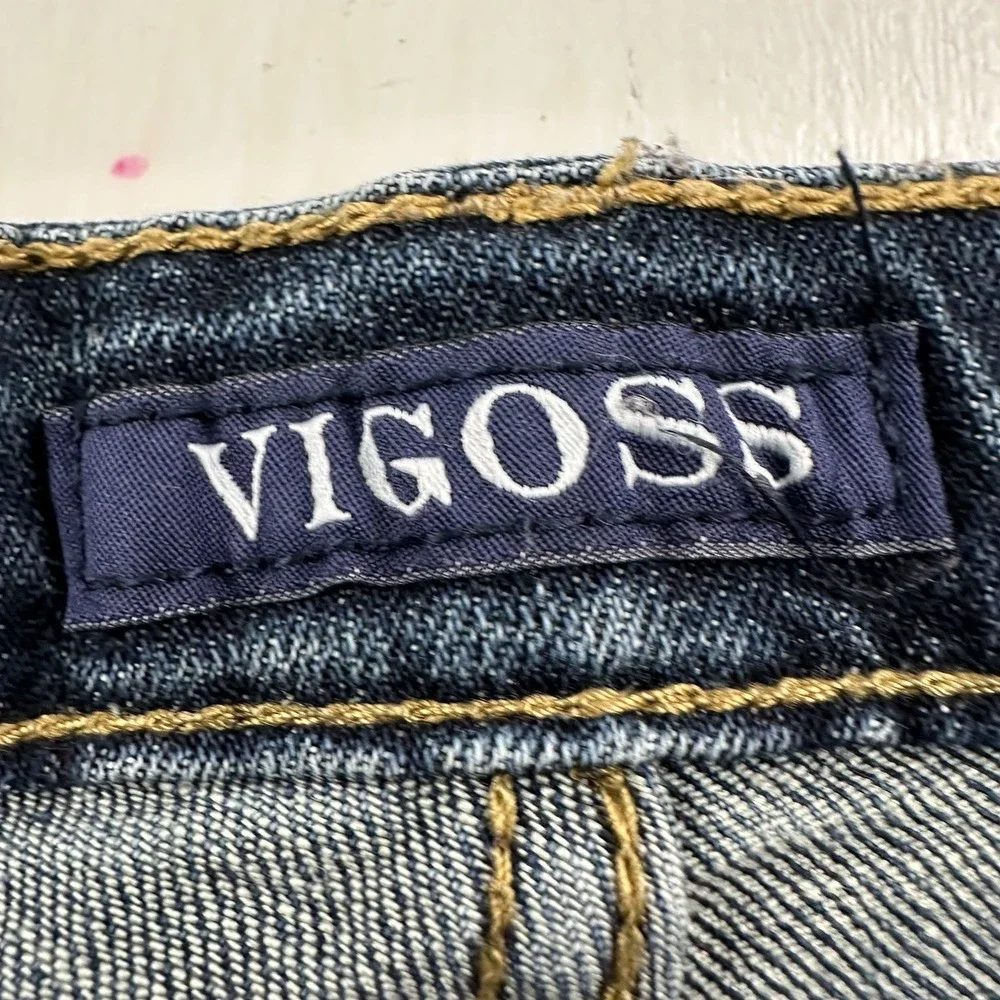 Y2K Vigoss The Jagger Boot Cut Jeans Medium‎ Blue Womne 32 X 33 Cotton Stretch